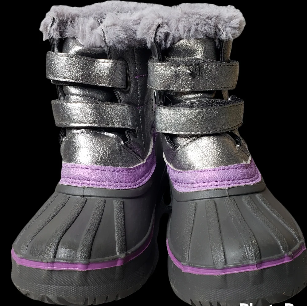 London Fog LFK Snow Booties Totty 13 Months Lavender Sparkle NWOT * Minor Flaw